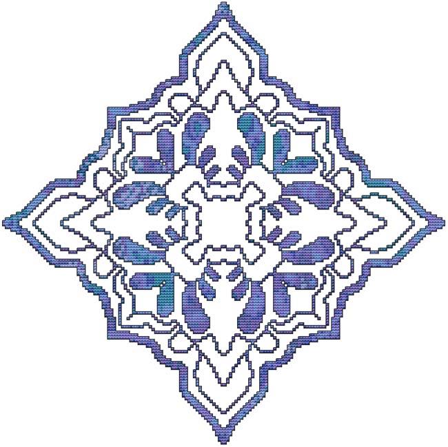 (image for) Blue Decorative Quilt Block 03